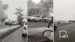 В Алматы наблюдаются массовые ДТП из-за гололеда