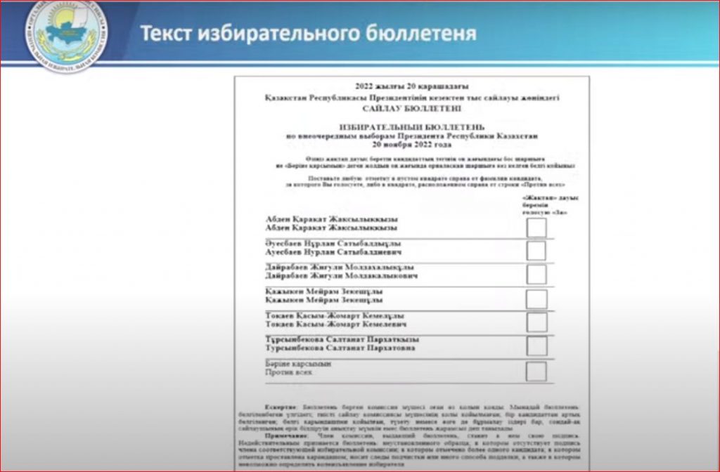 Как будет выглядеть бюллетень на президентских выборах, рассказали в ЦИК