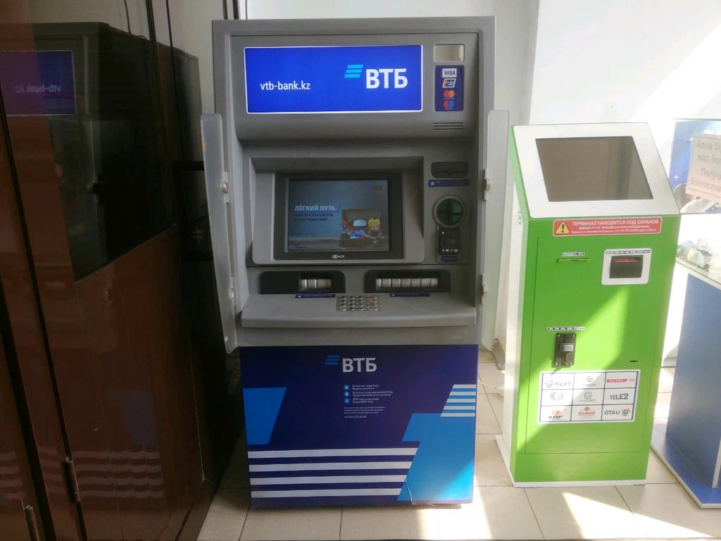 ВТБ-Казахстан вдвое увеличит число банкоматов по стране