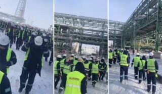 На Тенгизе работники ТОО «Сенимди Курылыс» бастуют за повышение зарплат на 20%