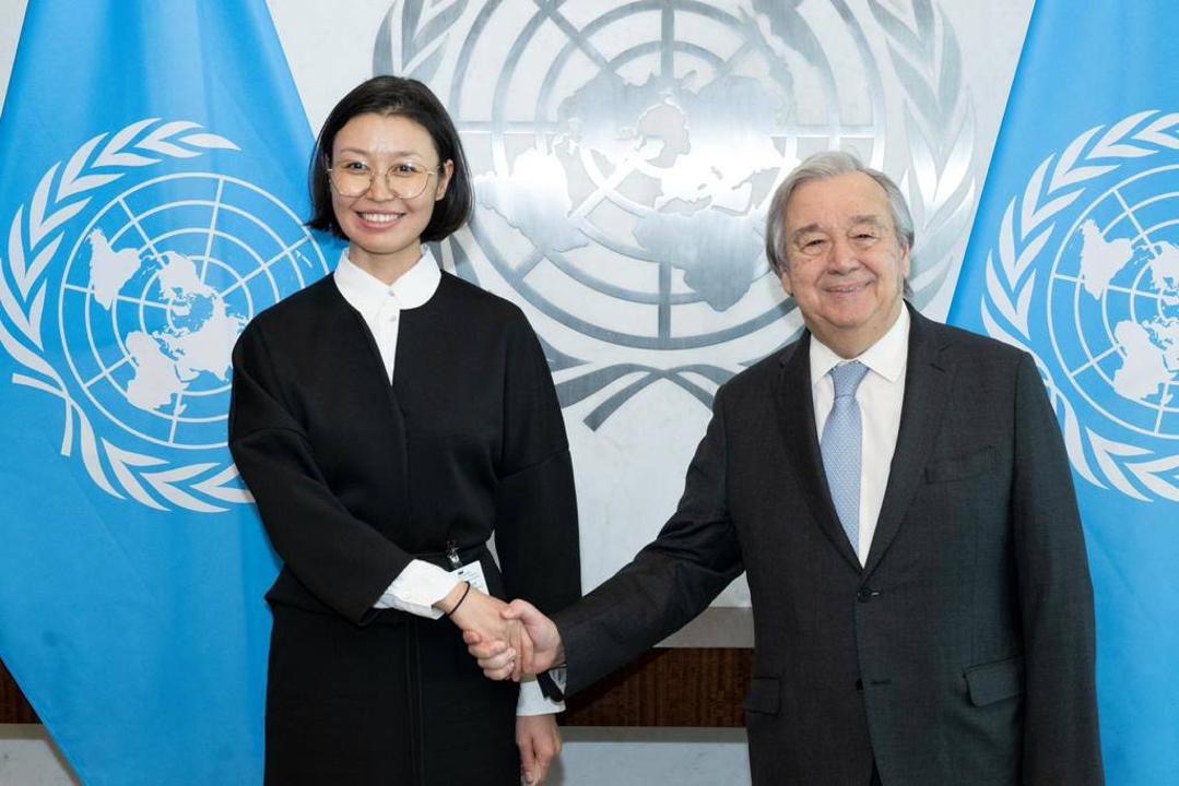 Зульфия Сулейменова и Антониу Гутерриш. Фото: gov.kz.
