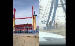 Неработающие аттракционы в парке «Акбота» в Актау остались без охраны, подростки играют на свой страх и риск