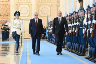 Ильхам Алиев встретился с президентом Казахстана Касым-Жомартом Токаевым