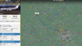 Путин улетел из Москвы?