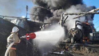 10 тонн битума загорелись в Абайской области