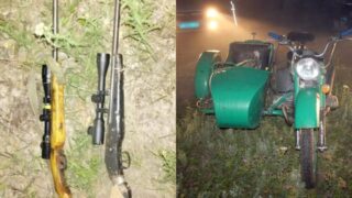 Мотоциклист на «Урале» без госномеров и с оружием пытался скрыться от полиции посреди ночи