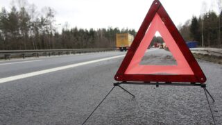 В грузовик на трассе в Алматинской области врезались инкассаторы