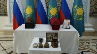 В годы ВОВ останки погибших воинов передали Казахстану