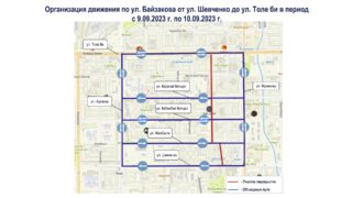В Алматы продолжается средний ремонт улицы Байзакова