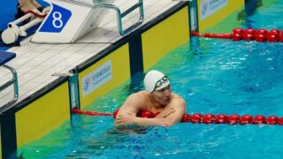 Диас Кенжебек победил на Азиатских играх и установил рекорд Азии в парном плавании