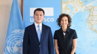 Госсоветник Казахстана Ерлан Карин встретился с Генеральным директором ЮНЕСКО