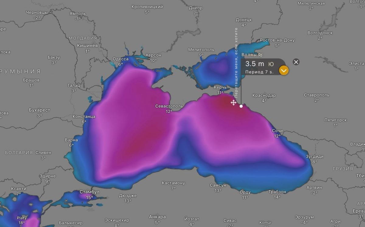 Возобновление работы КТК откладывается из-за волн до 3,5 метров