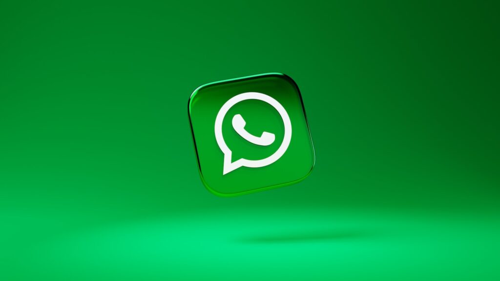 Иконка Whatsapp на зеленом фоне