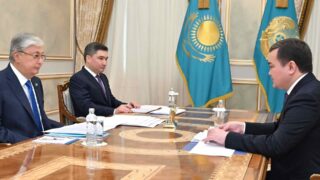 Глава государства принял акима Астаны Жениса Касымбека
