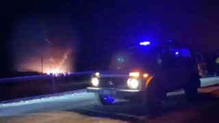 На трассе Алматы — Астана бензовоз снес газовую трубу