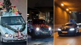 Владельцы автомобилей с новогодними украшениями получили штрафы в Алматы