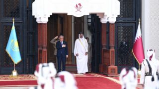 Началась встреча Токаева с эмиром Катара в Дворце Diwan Amiri