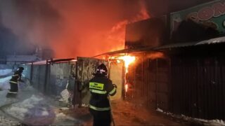 Пожар на складе в Астане был потушен