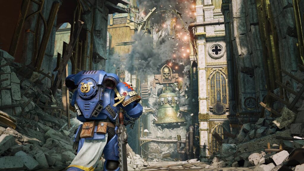 Фото: кадры из игры Warhammer 40,000: Space Marine 2.