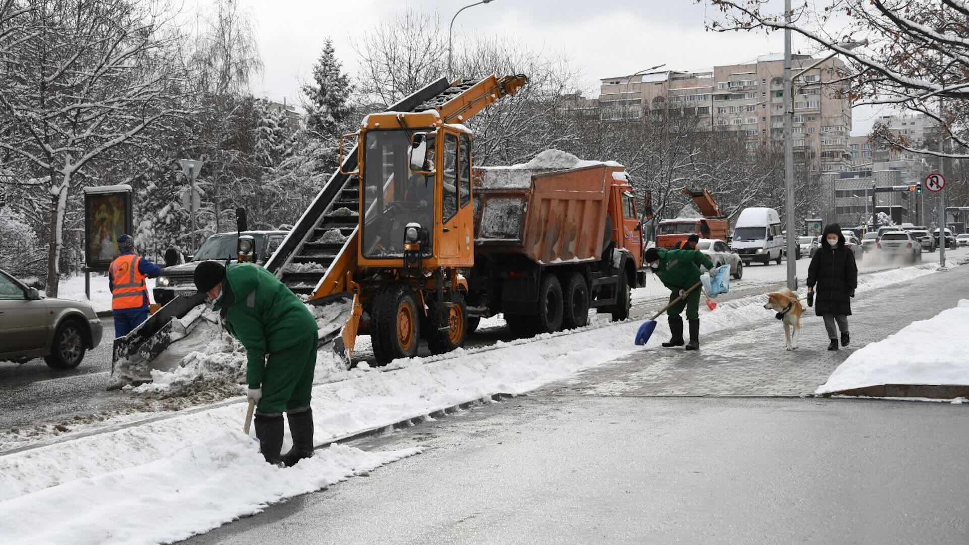 Сильный снег в Алматы с 14 по 15 марта: комслужбы переведены в усиленный  режим