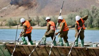 Идет подготовка  к строительству переправы в Актюбинской области военными инженерами