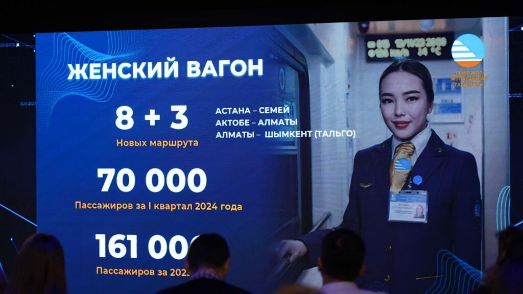 Слад с брифинга КТЖ по женскому вагону