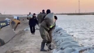 В Атырауской области уровень воды в реке Жайык растет