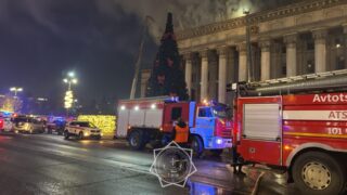 В Алматы произошел пожар в здании КБТУ