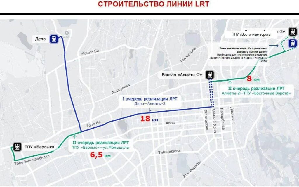 Иллюстрация — Депо для линии LRT появится в Алматы