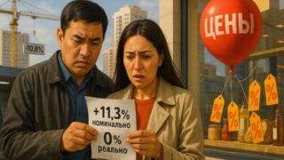 Зарплаты выросли только на бумаге: реальный доход казахстанцев не изменился