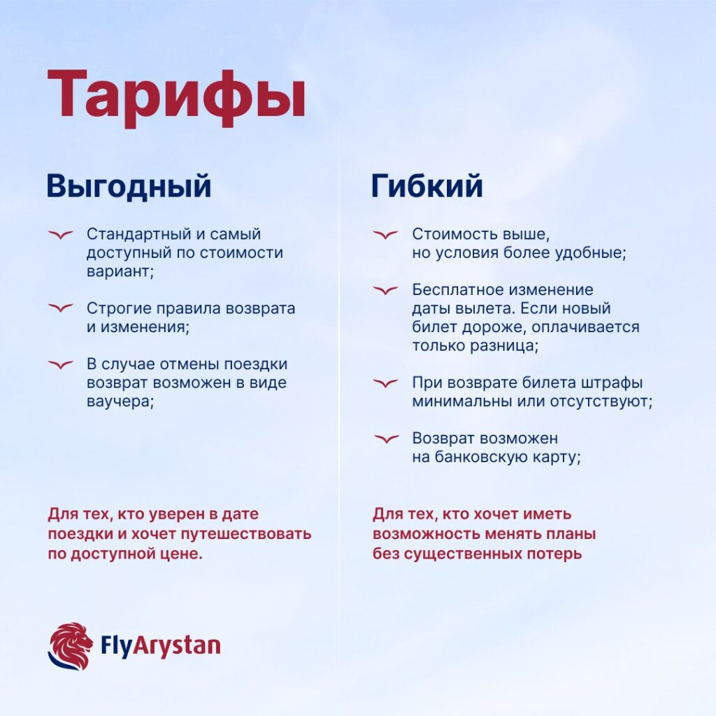 Иллюстрация — Тарифы FlyArystan: как выбрать билет и что важно знать о возврате