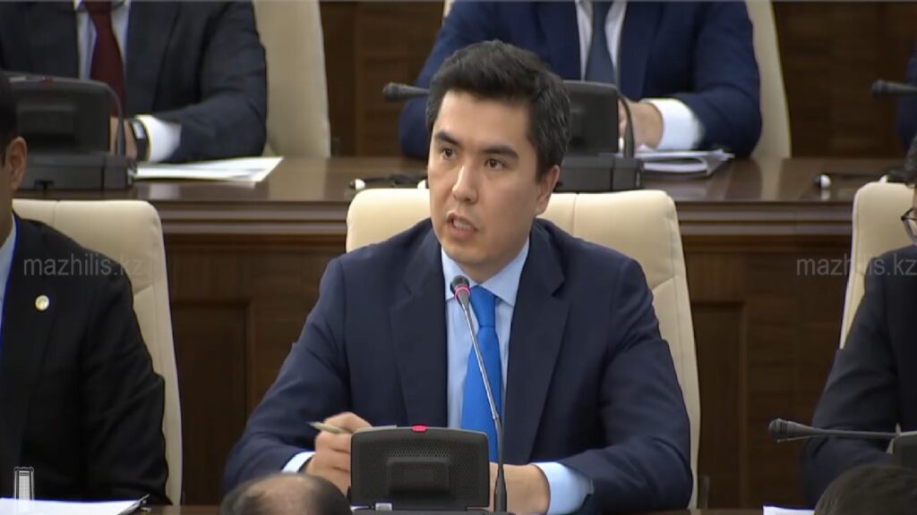 Заместитель Председателя Правления НПП «Атамекен» Нурсултан Шоканов. Кадр из видео