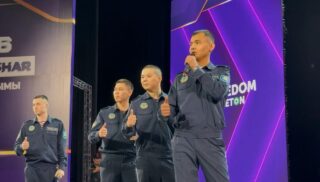Команда КВН «Ұлттық ұлан» на сцене столицы