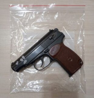 В Костанае гвардейцы задержали мужчину с пистолетом