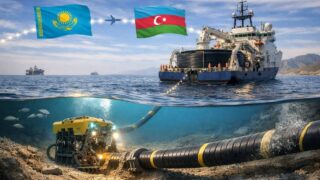 В Казахстане строят подводный оптоволоконный интернет-кабель по дну Каспия