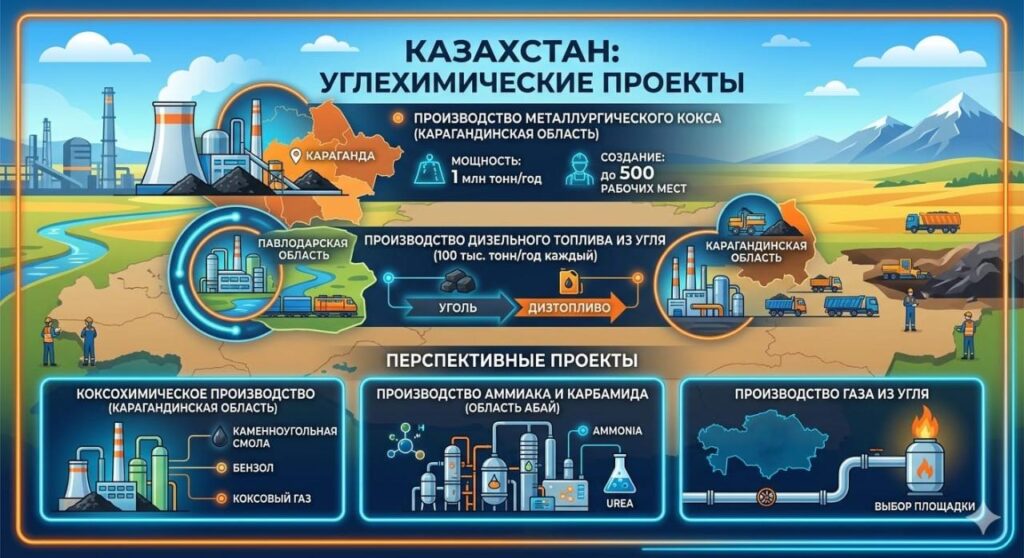 Иллюстрация — В Казахстане будут производить газ и топливо из угля