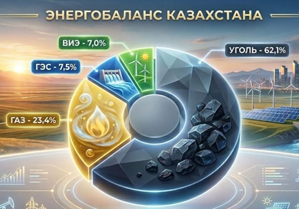 Иллюстрация — Уголь занимает более 62% в энергобалансе Казахстана