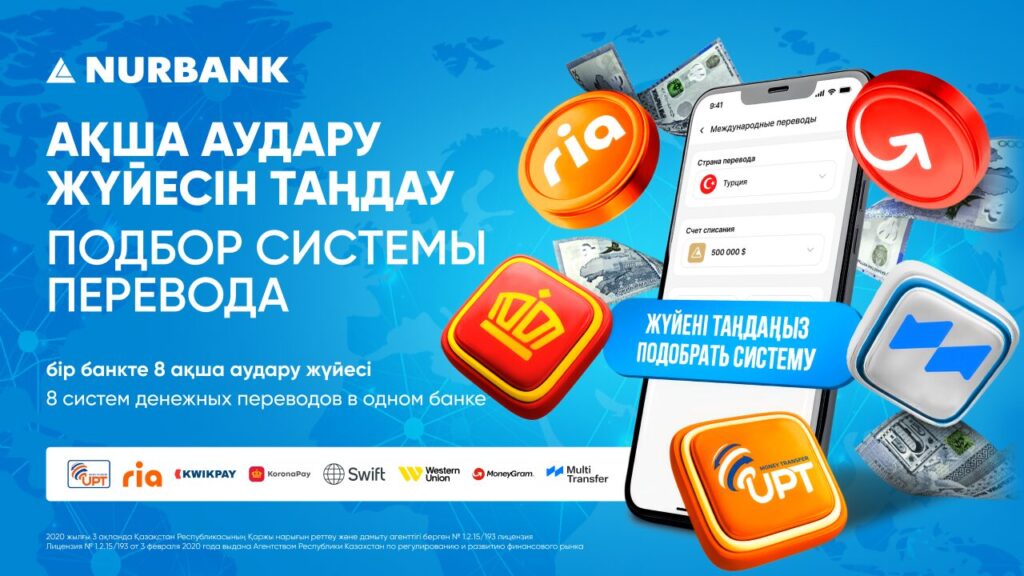 Иллюстрация — Нурбанк первым в Казахстане запустил сервис подбора оптимальной системы международных денежных переводов