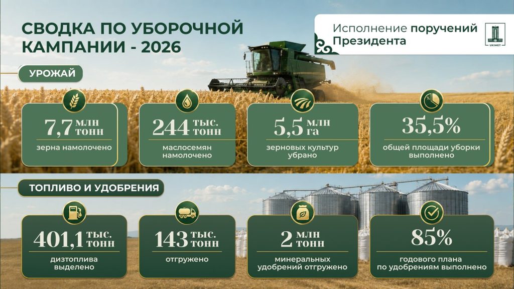 Иллюстрация — Казахстан намолотил 7,7 млн тонн зерна
