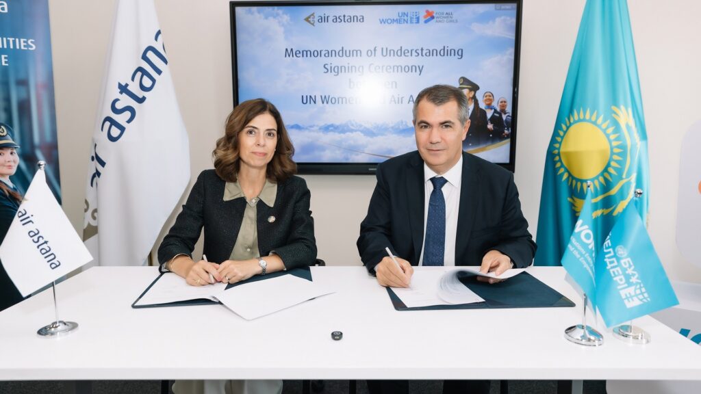 Иллюстрация — Звук равенства: UN Women и Air Astana берут курс на расширение прав и возможностей женщин в авиации