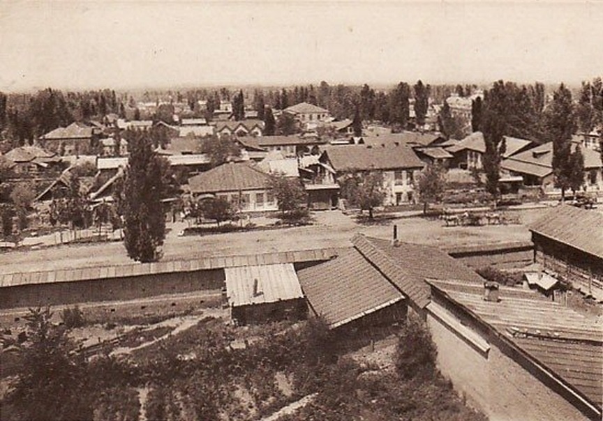 Общий вид северной части города с мечети «Исхакия». 1929 год