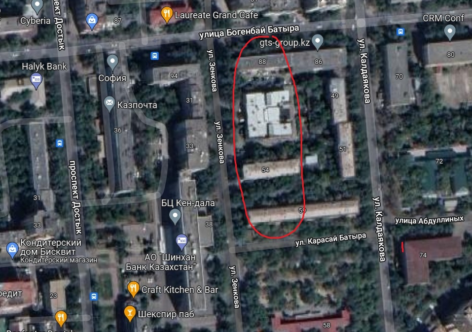 Первогильдийская улица или нынешняя улица Зенкова - карта