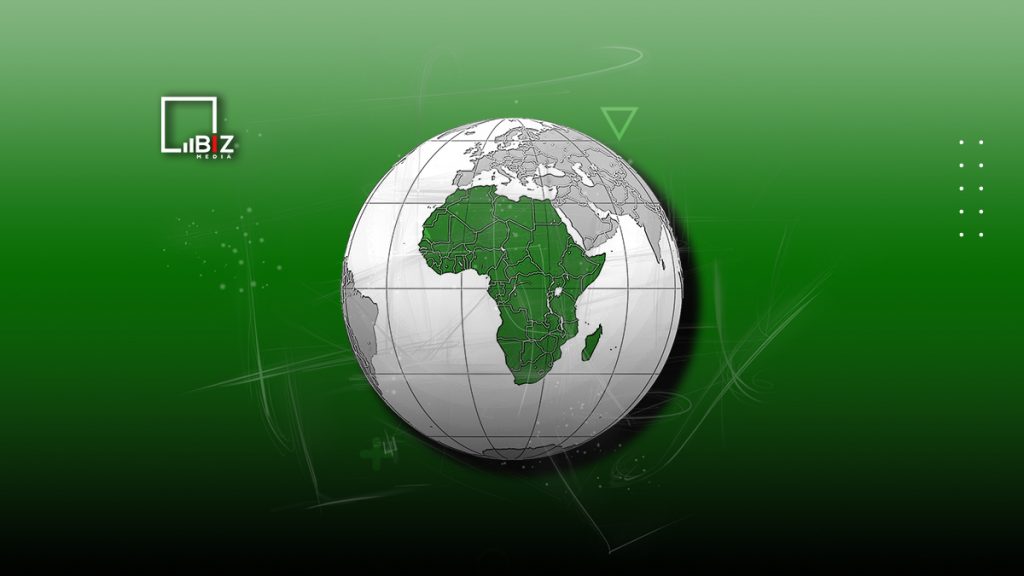 Африка на глобусе земли