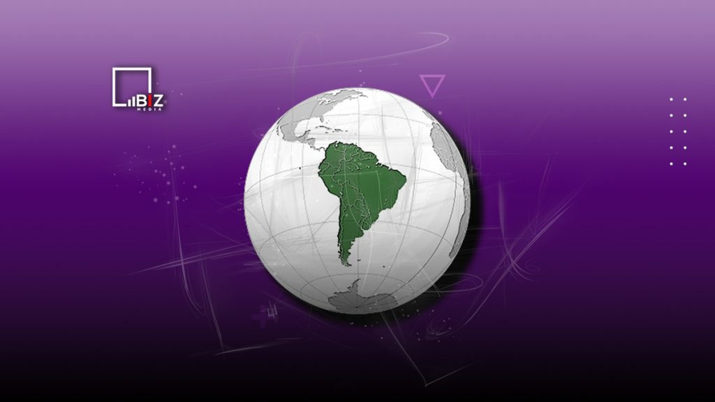Южная Америка на глобусе земли