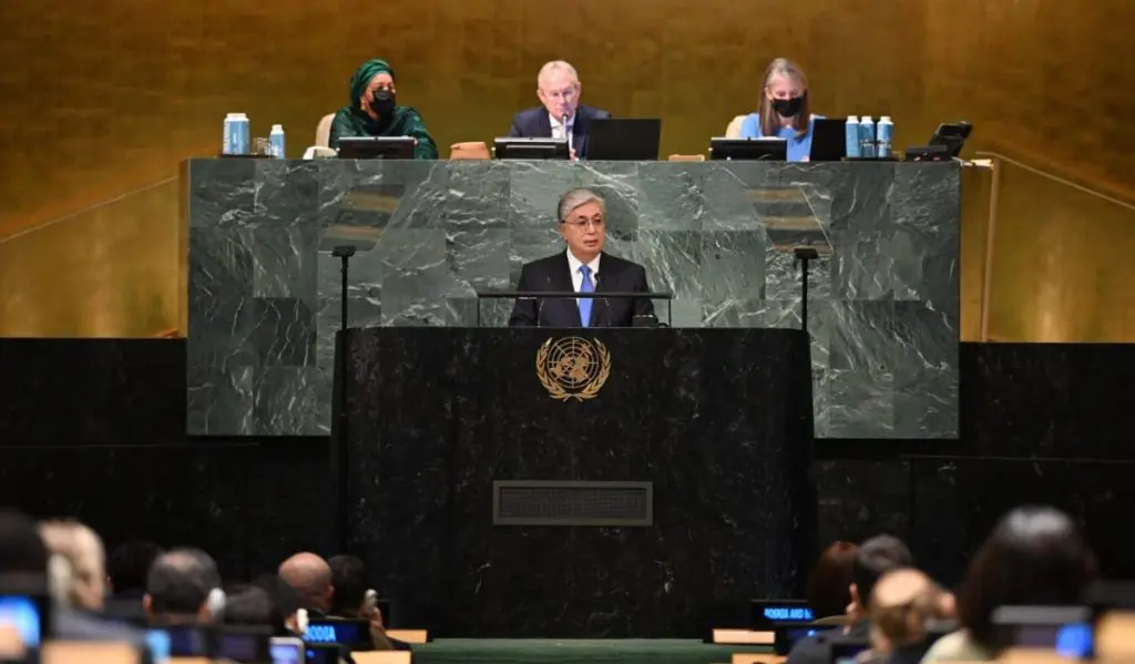 Выступление Президента Казахстана Касым-Жомарта Токаева на Общих дебатах 77-й сессии Генеральной Ассамблеи ООН - Bizmedia.kz