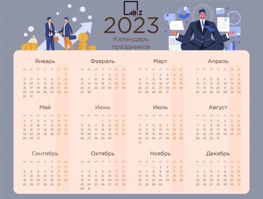 Как отдыхаем в 2023 году в Казахстане. Календарь на 2023 год