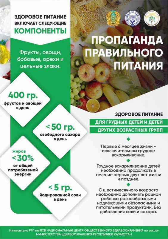 Источник фото: Министерство здравоохранения РК. Казахстанские врачи напомнили, как питаться правильно и почему это важно 
