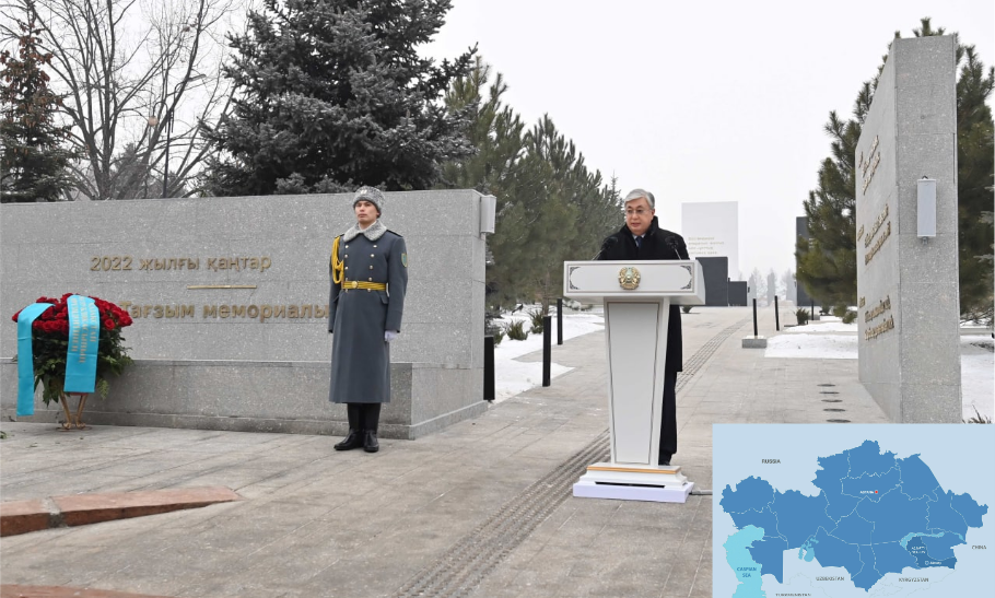Президент Казахстана открыл мемориал жертвам январских событий в Алматы