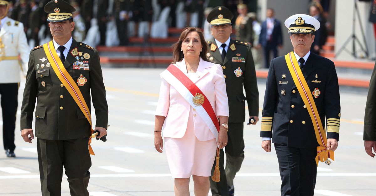 Ceremony to commemorate Day of the Peruvian Army and anniversary of Battle of Ayacucho, in Lima