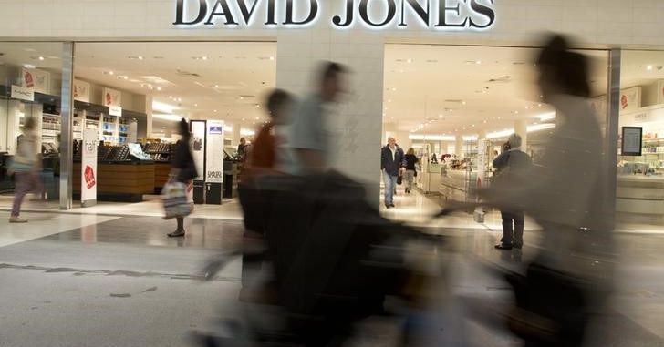 Shoppers are pictured at David Jones department store in Sydney